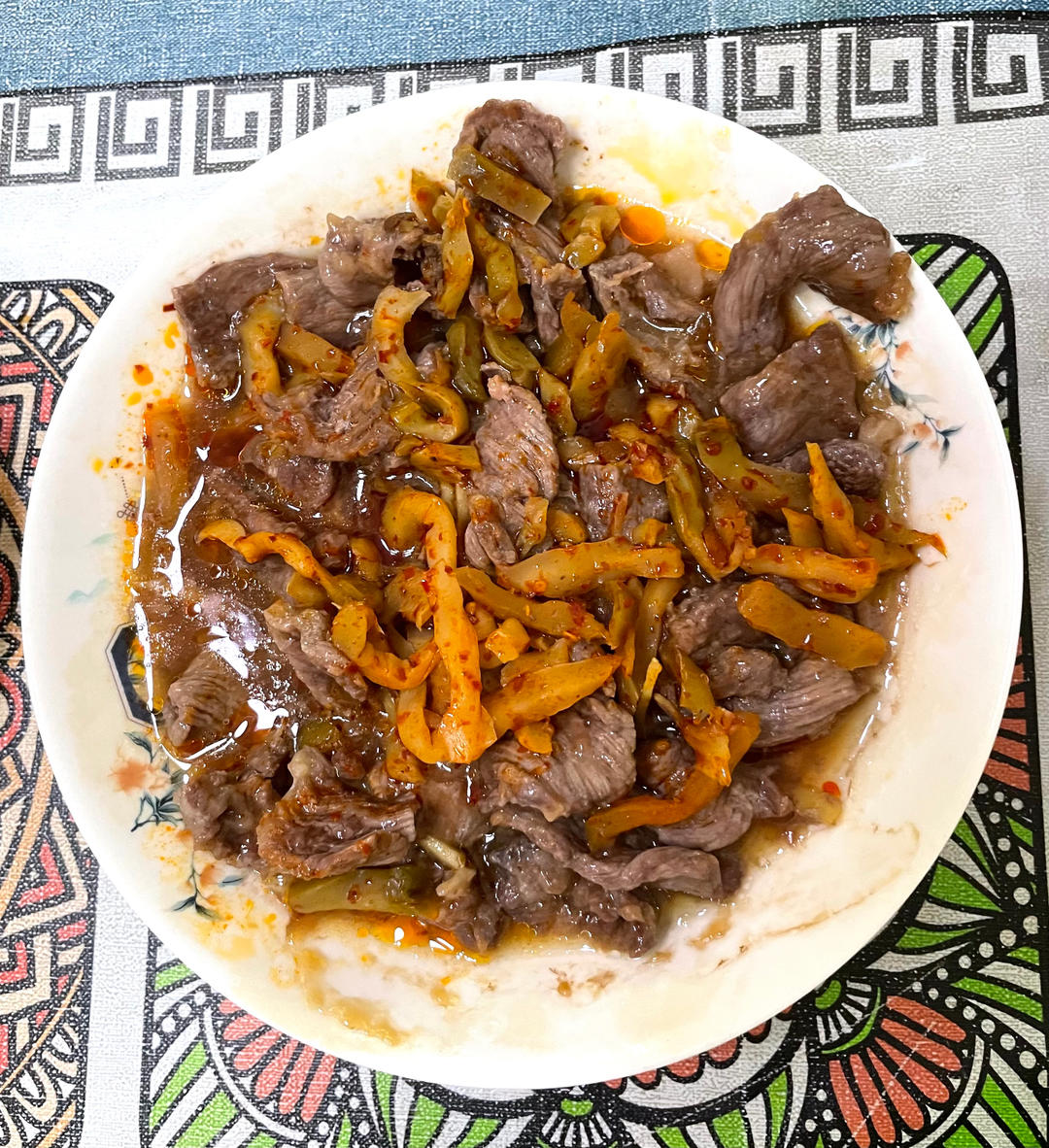 简单到完全不会翻车的菜！神级下饭菜--牛里脊蒸榨菜