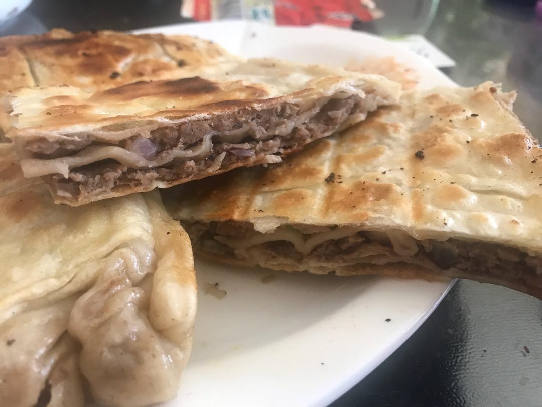 三皮两馅牛肉馅饼