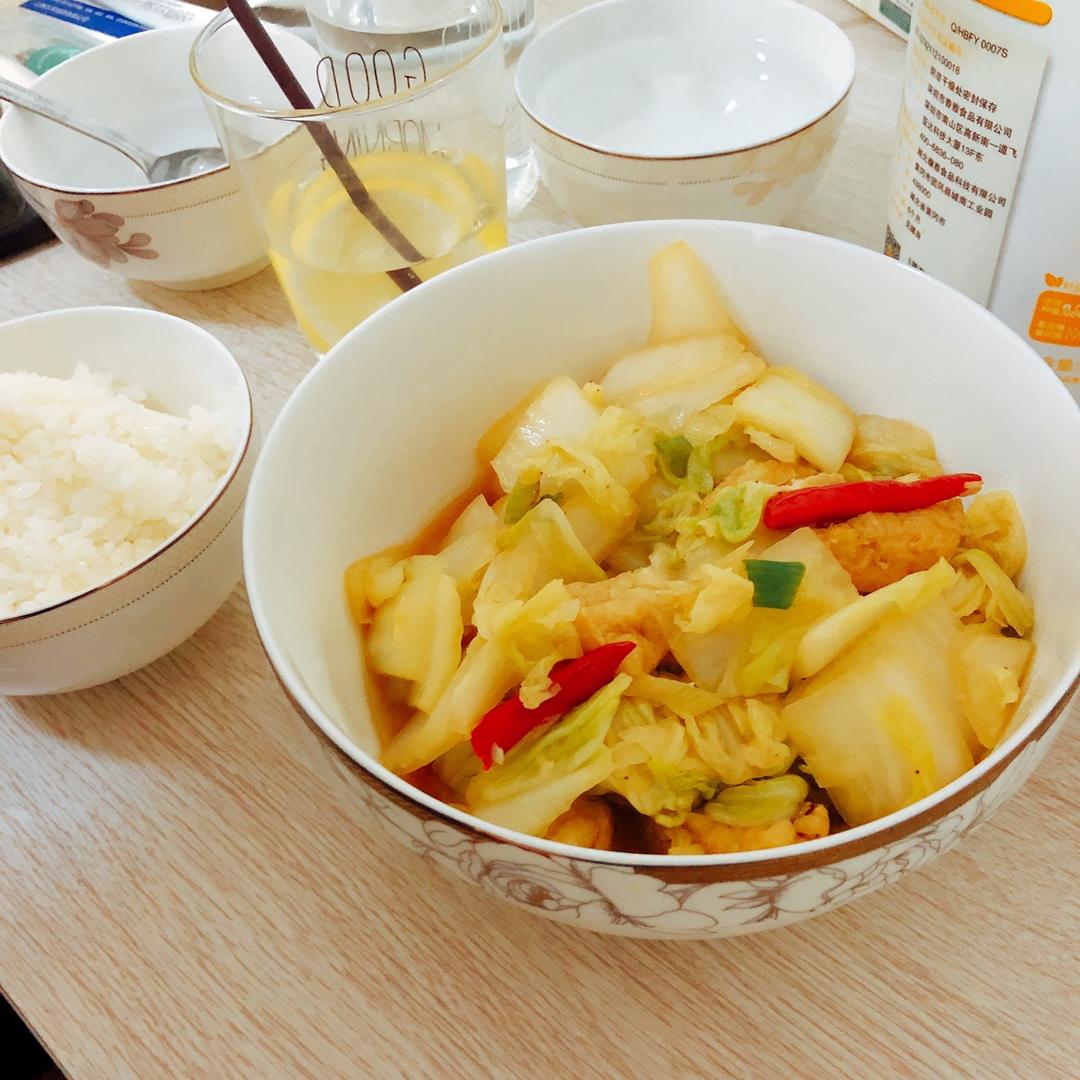 大白菜炒豆泡