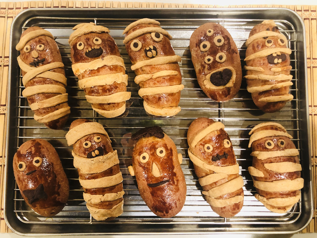 万圣节系列——木乃伊面包