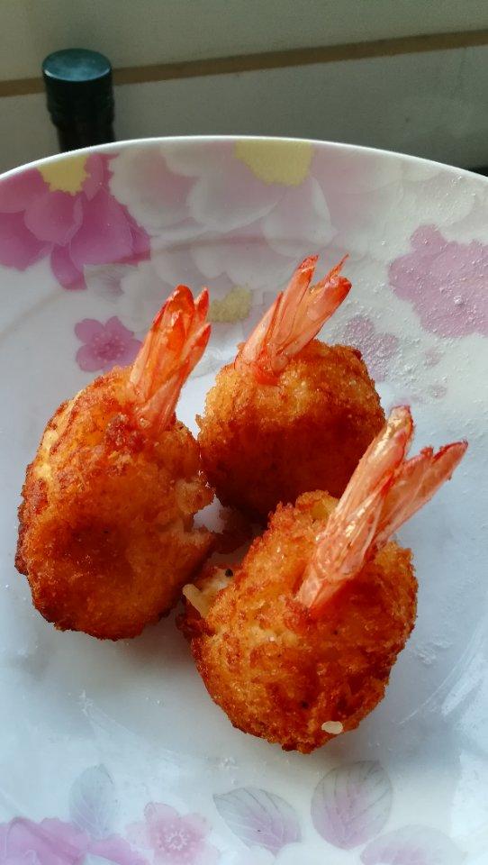 土豆泥鲜虾球