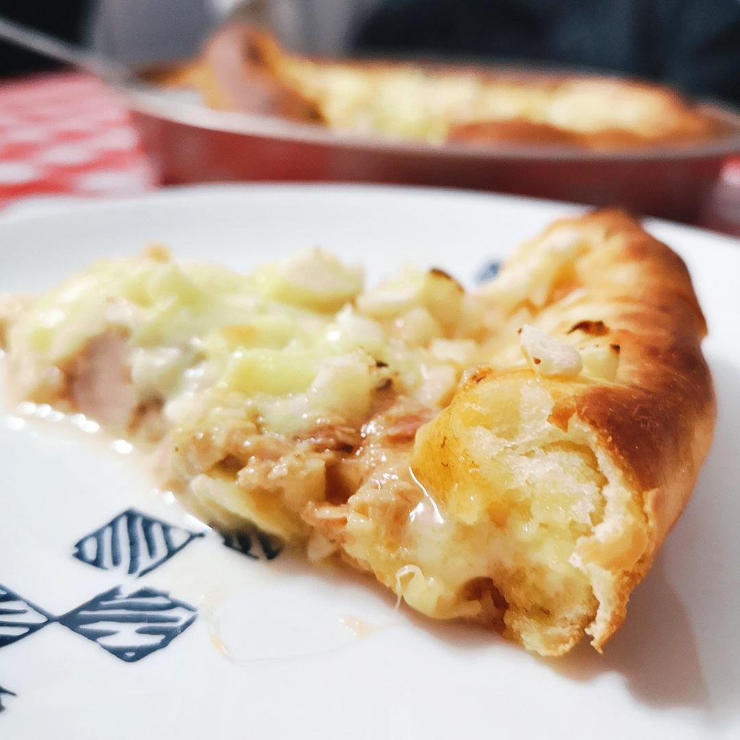 鲜虾🍤培根披萨🍕“内附敲好吃的饼皮做法”