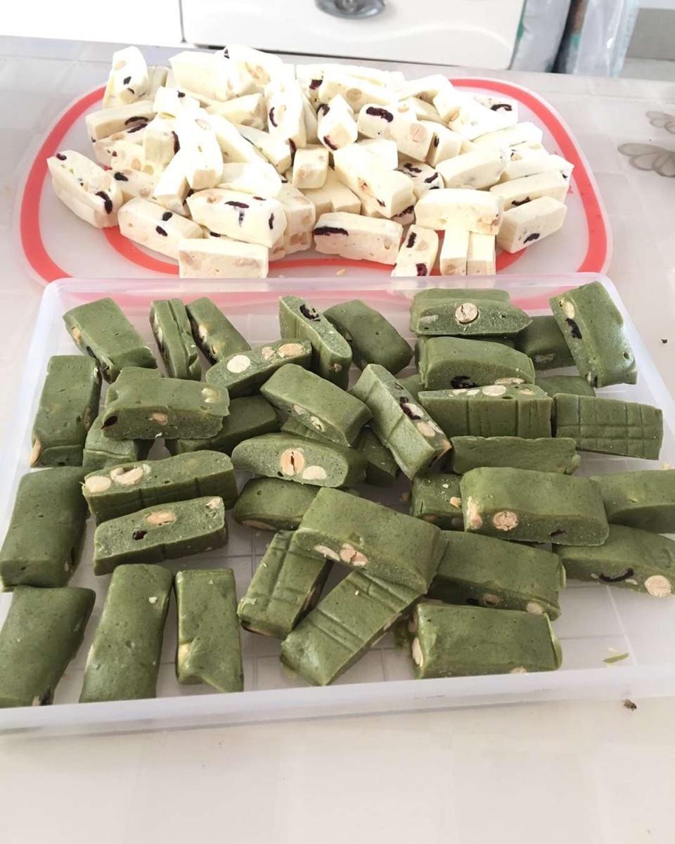 抹茶花生牛轧糖