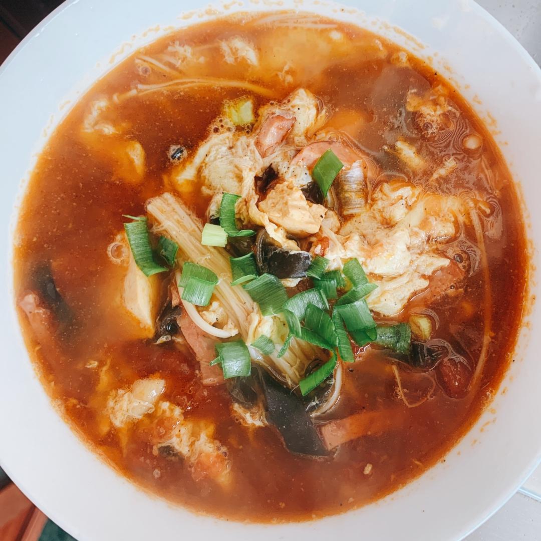 巨开胃巨好喝，10分钟搞定番茄酸辣汤冬季必喝。