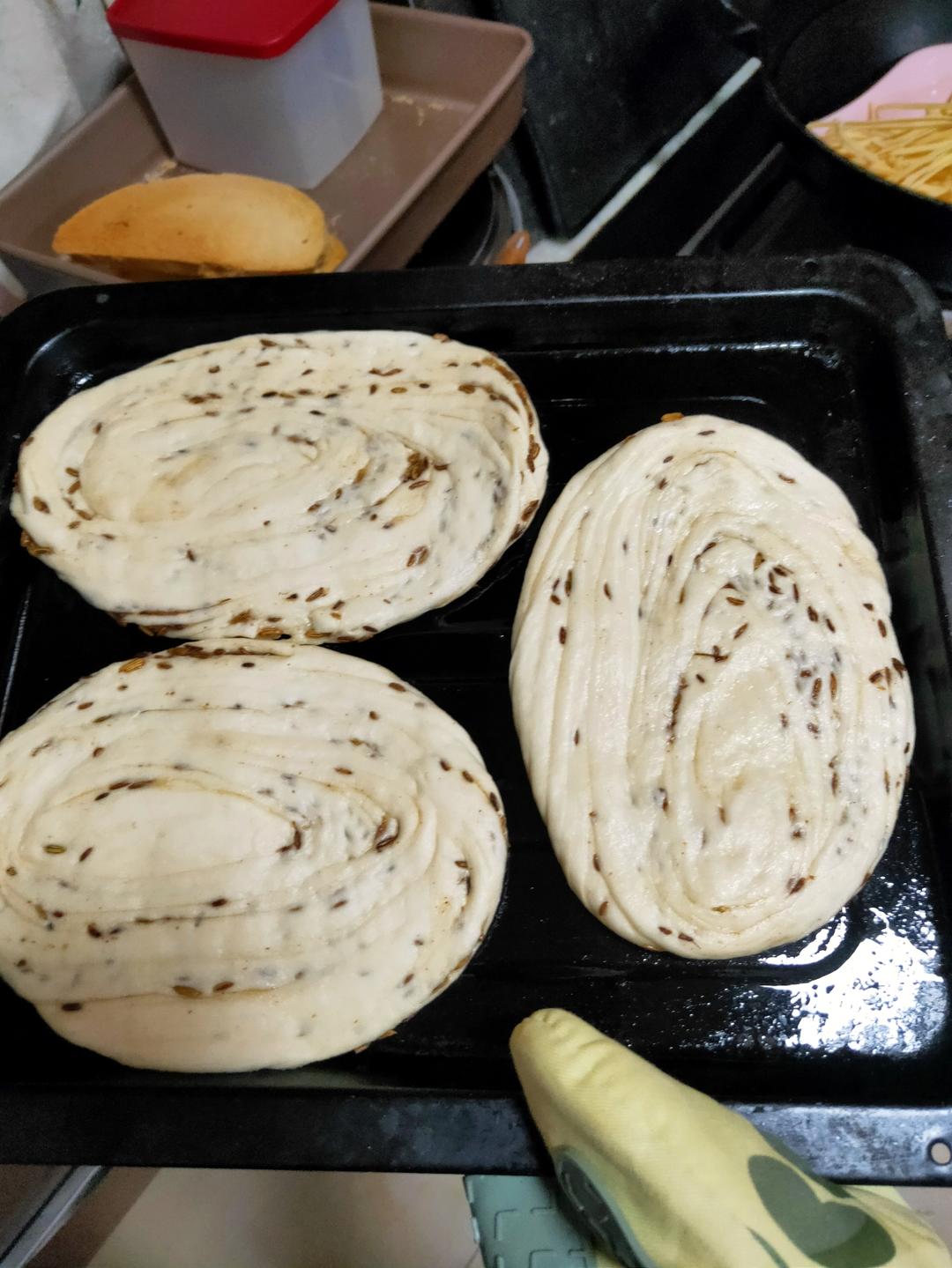 美味老面葱花饼