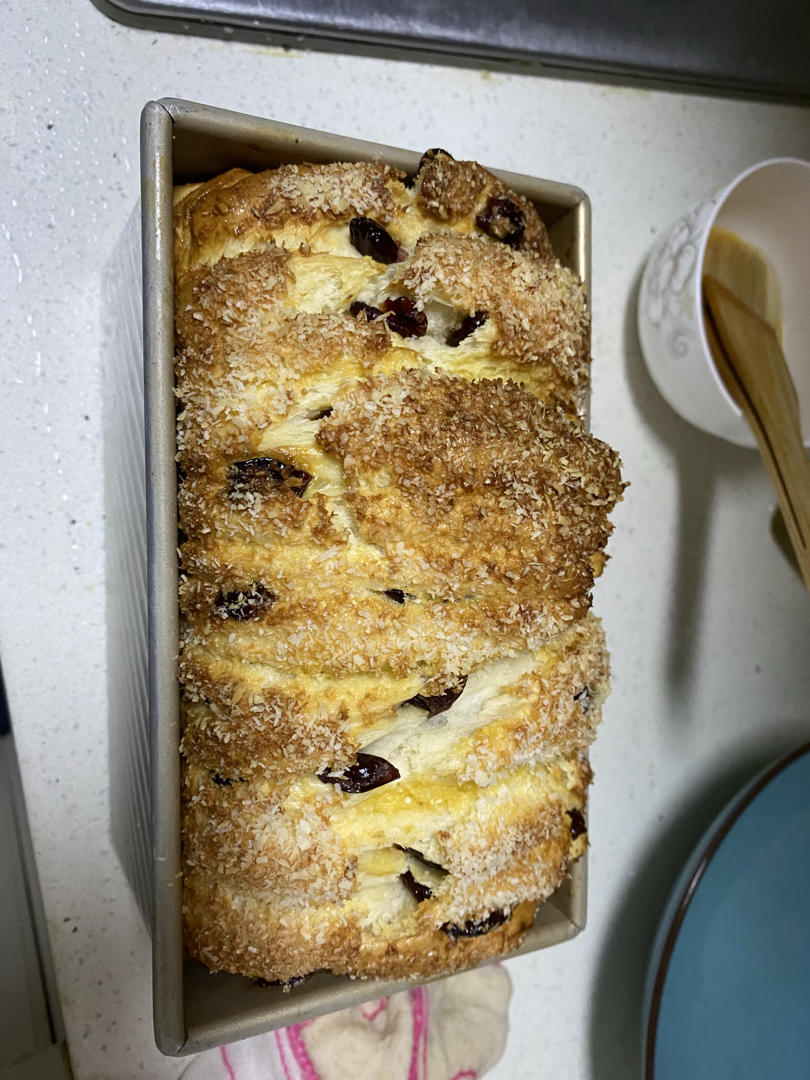 手撕蔓越莓炼乳吐司