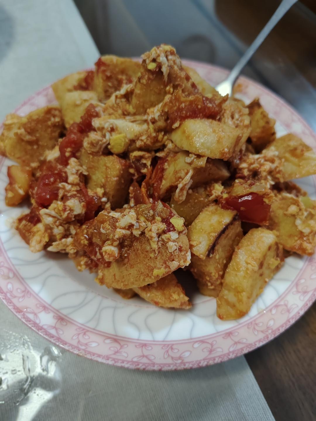 番茄蛋烩馒头