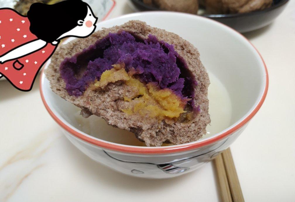 紫薯红薯全麦馒头/包子（减肥减脂健康碳水）