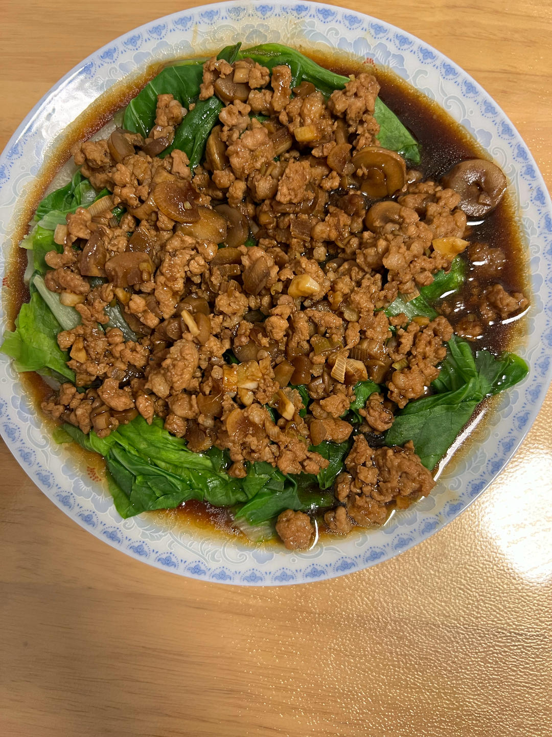 肉末小白菜