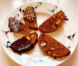 【无油无糖低卡】全麦意大利坚果脆饼干，咖啡☕巧克力的香醇！的做法 步骤14