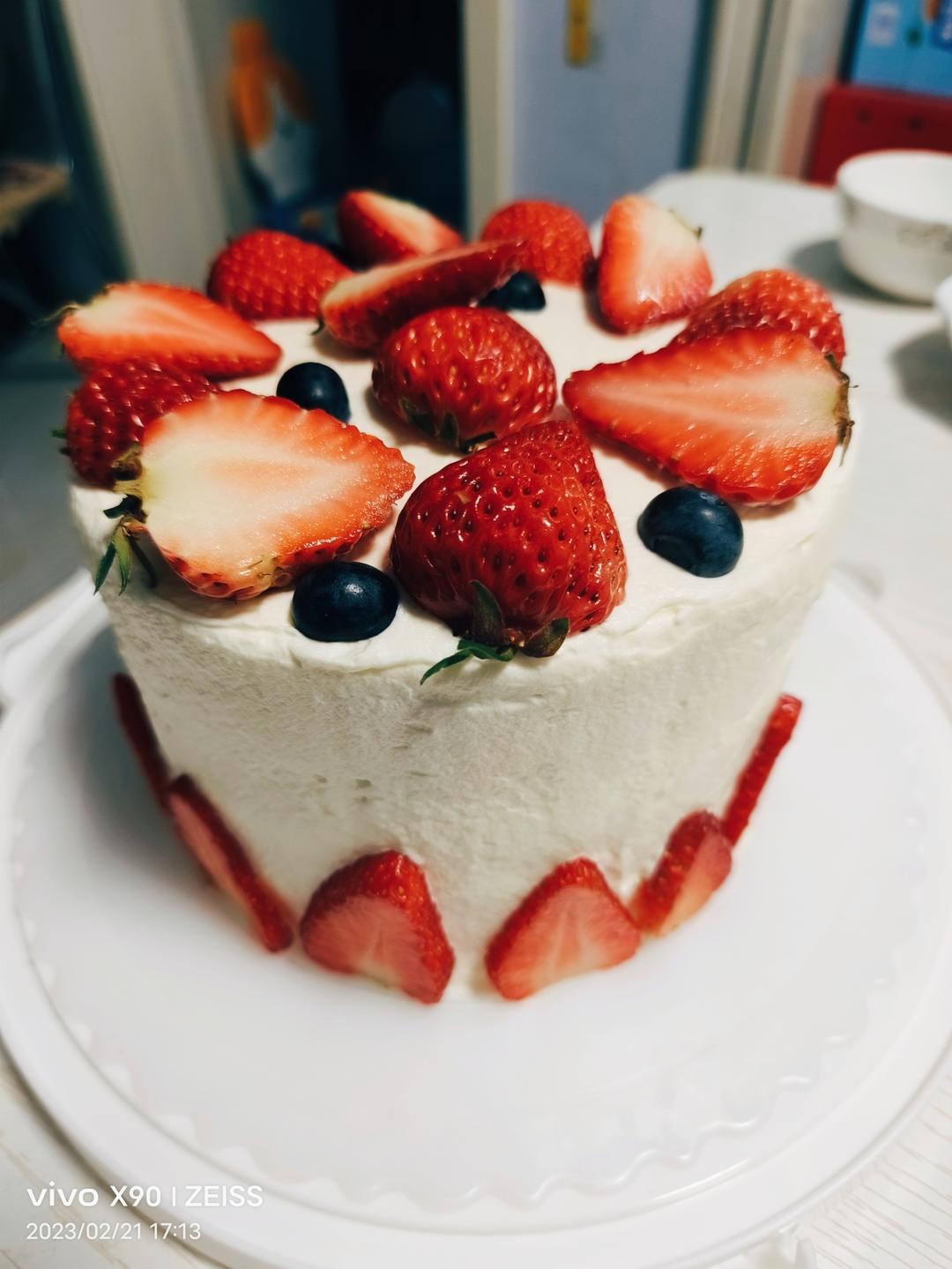 超级简单的味多美同款生日蛋糕（6寸），新手也能高度还原