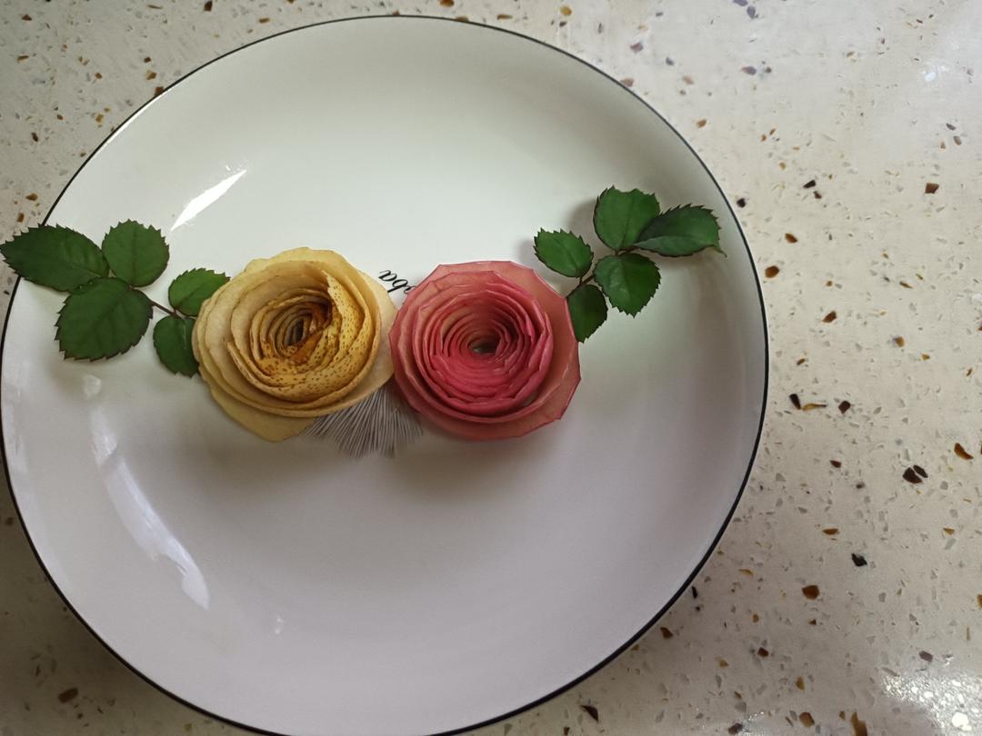 🌹简单美丽的水果皮花🌺