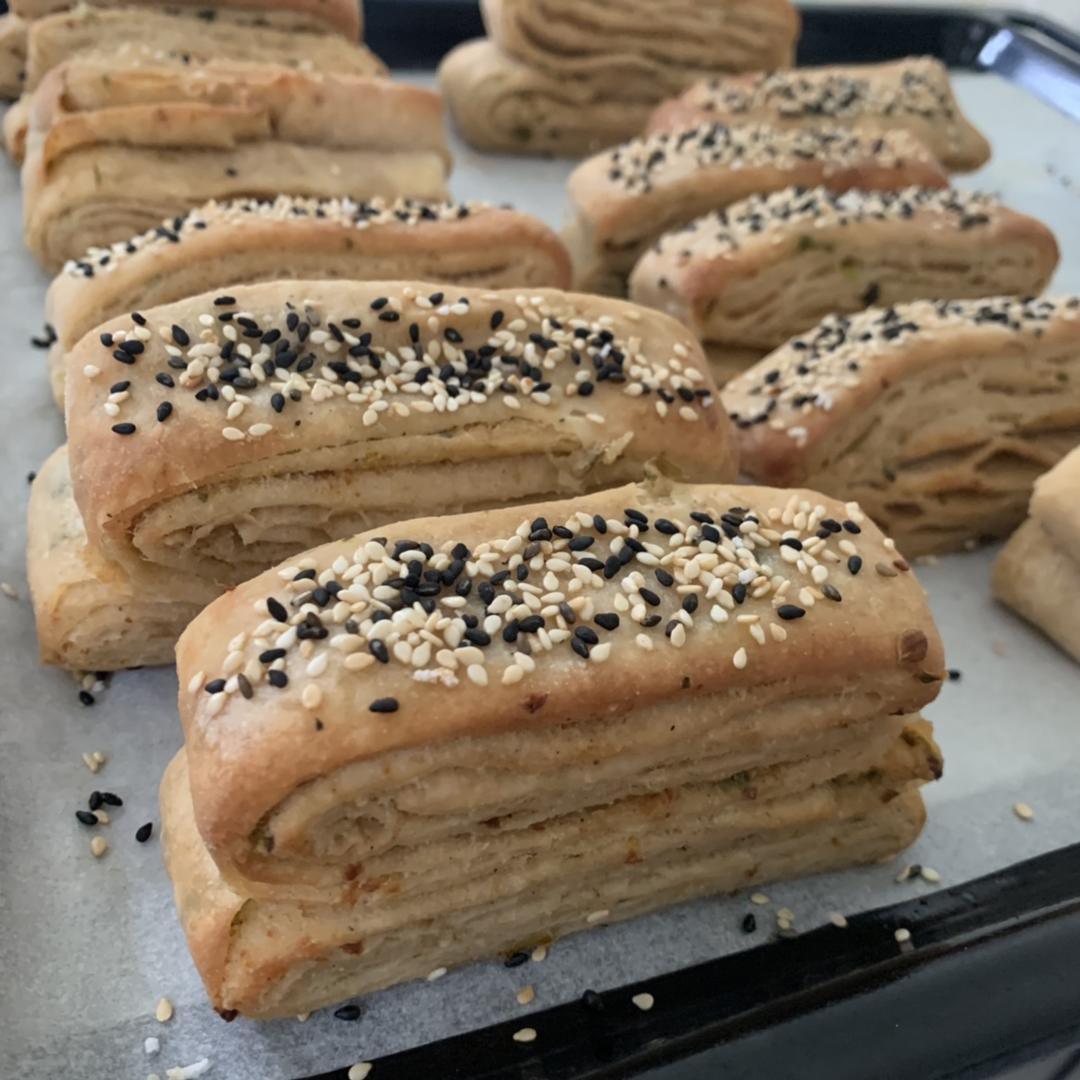椒盐发面千层饼
