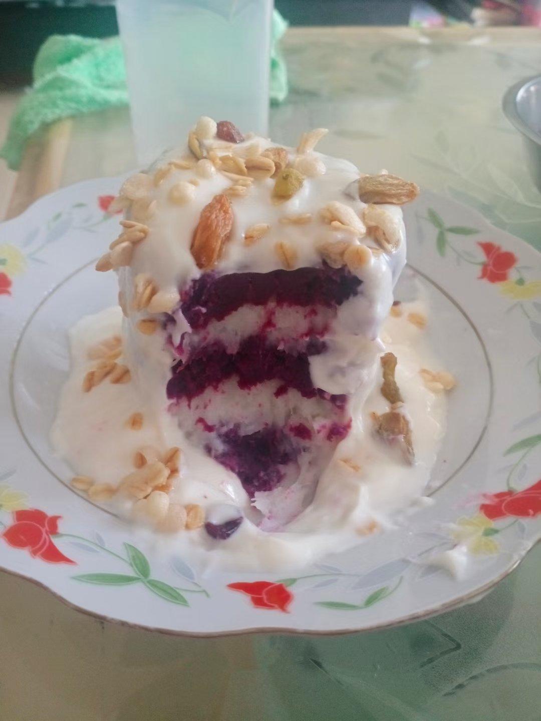 紫薯山药酸奶蛋糕