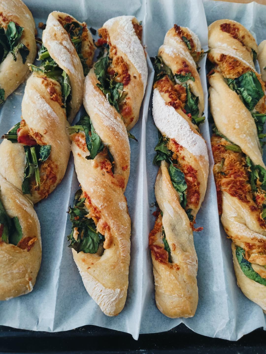 隔夜发酵免揉快手又低脂的恰巴塔扭扭棒