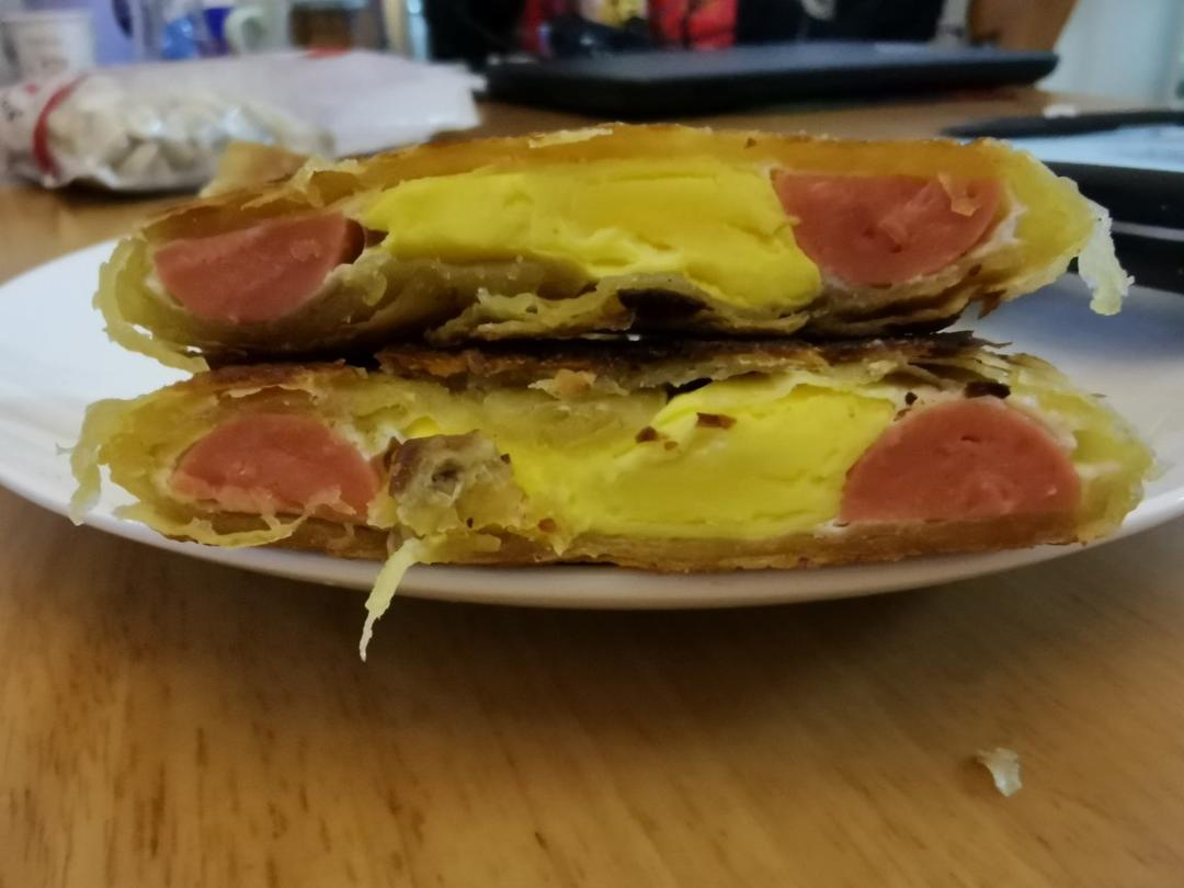 5分钟就能搞定的手抓饼早餐，酥到掉渣～