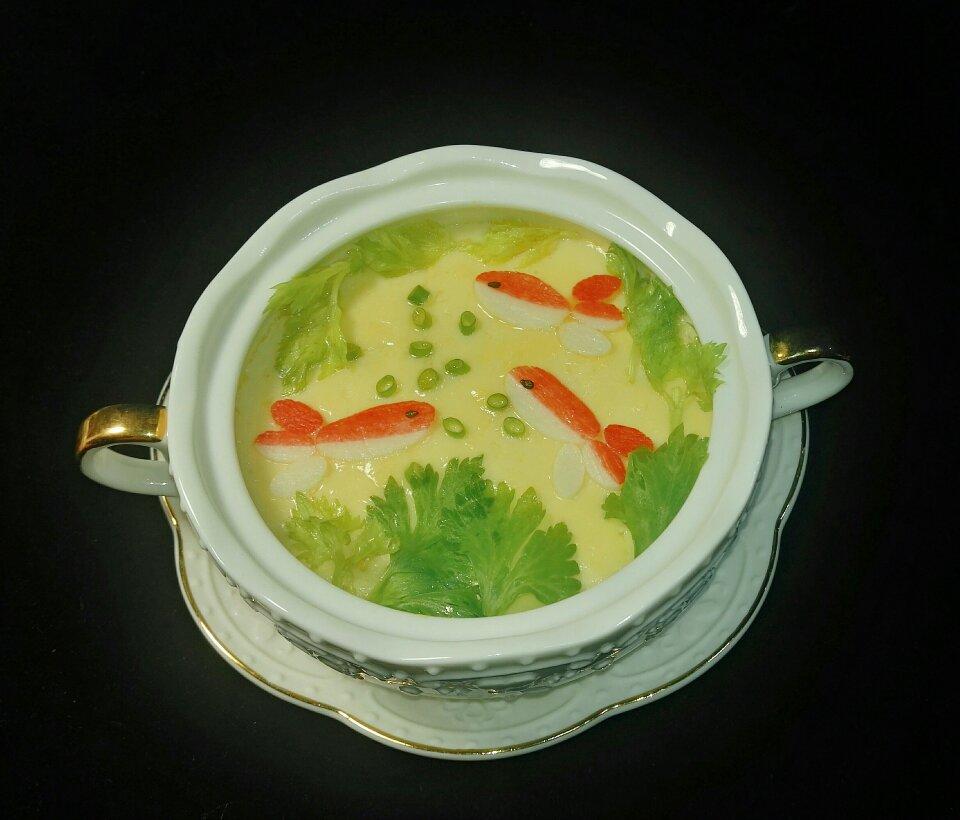 有着豆腐口感的蒸水蛋「年年有鱼」