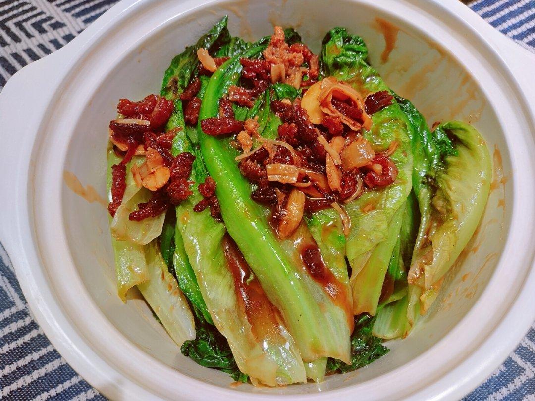 家庭版啫啫生菜（虾米）