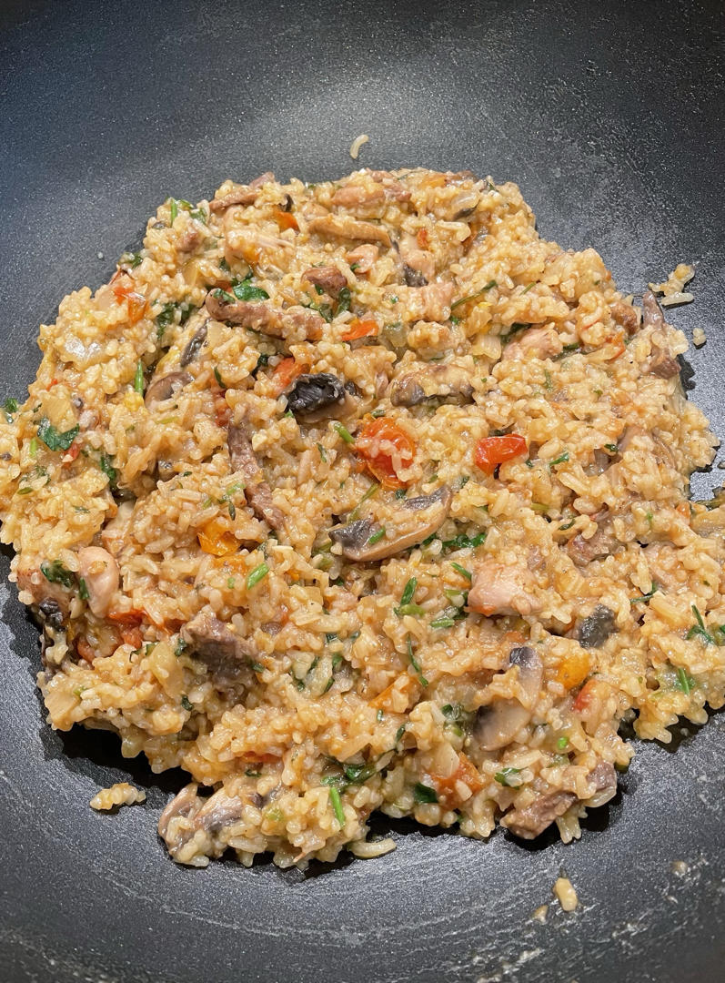 番茄牛肉蘑菇烩饭