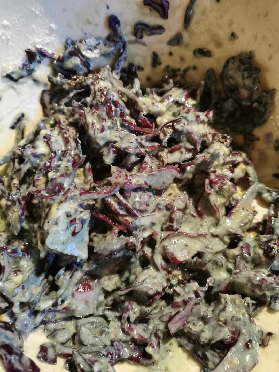 空气炸锅版紫甘蓝天妇罗超简单好吃