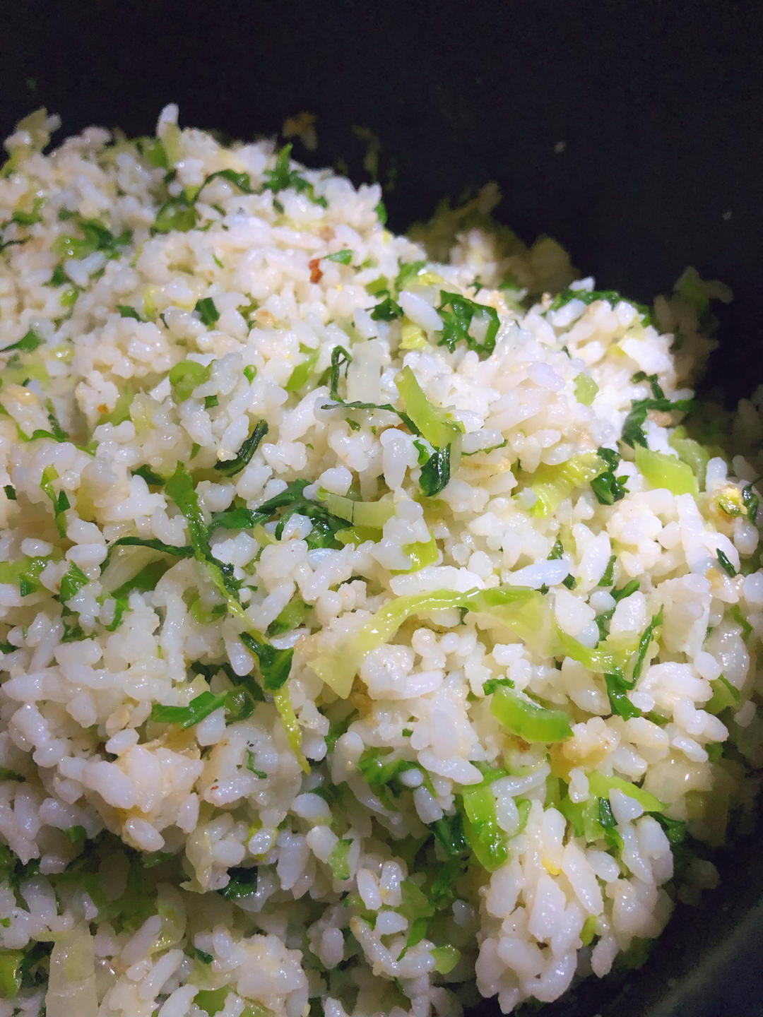 青菜（油麦菜）炒饭