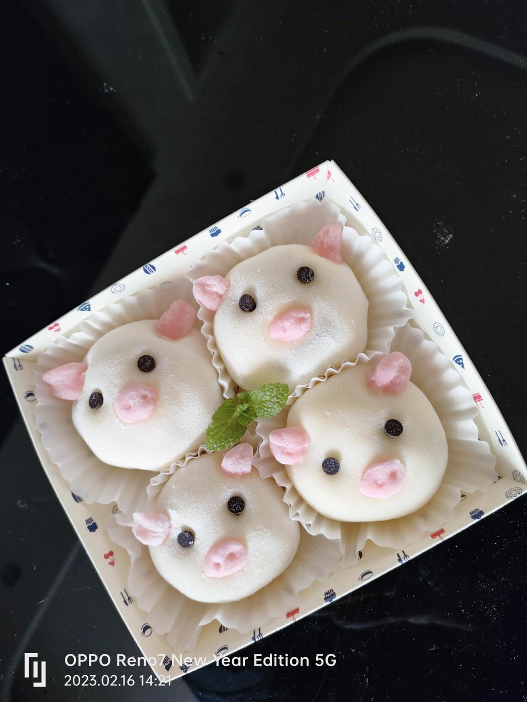 萌化了！新手也能做的猪猪雪媚娘