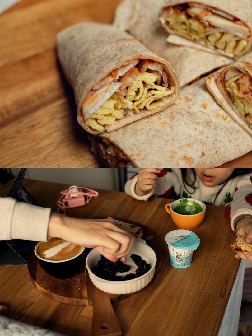 健身碳水之全麦鸡胸卷饼