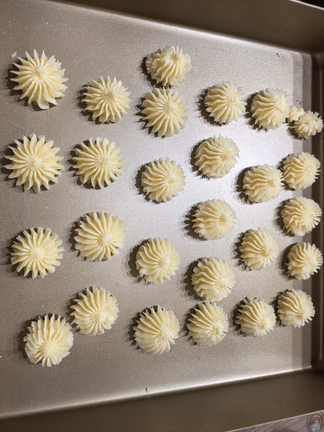 曲奇饼干，完美配方超好挤，酥到不敢碰，一个月还能酥掉渣