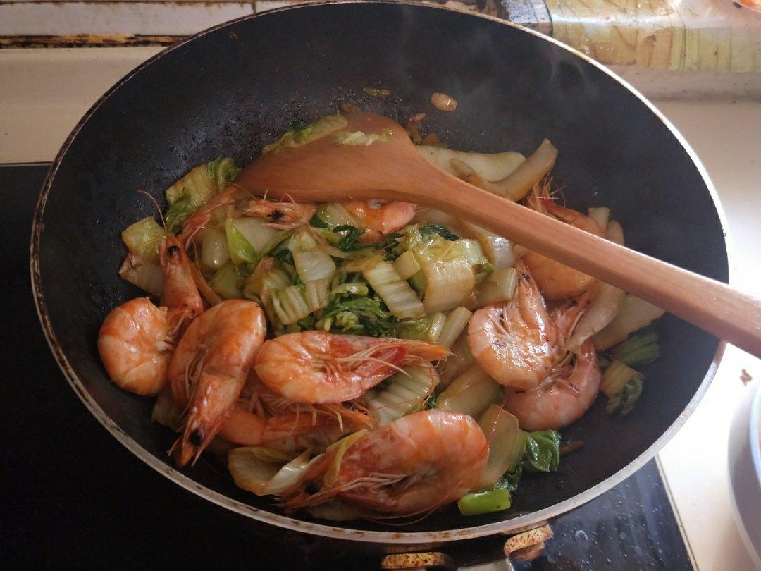 白菜炒虾