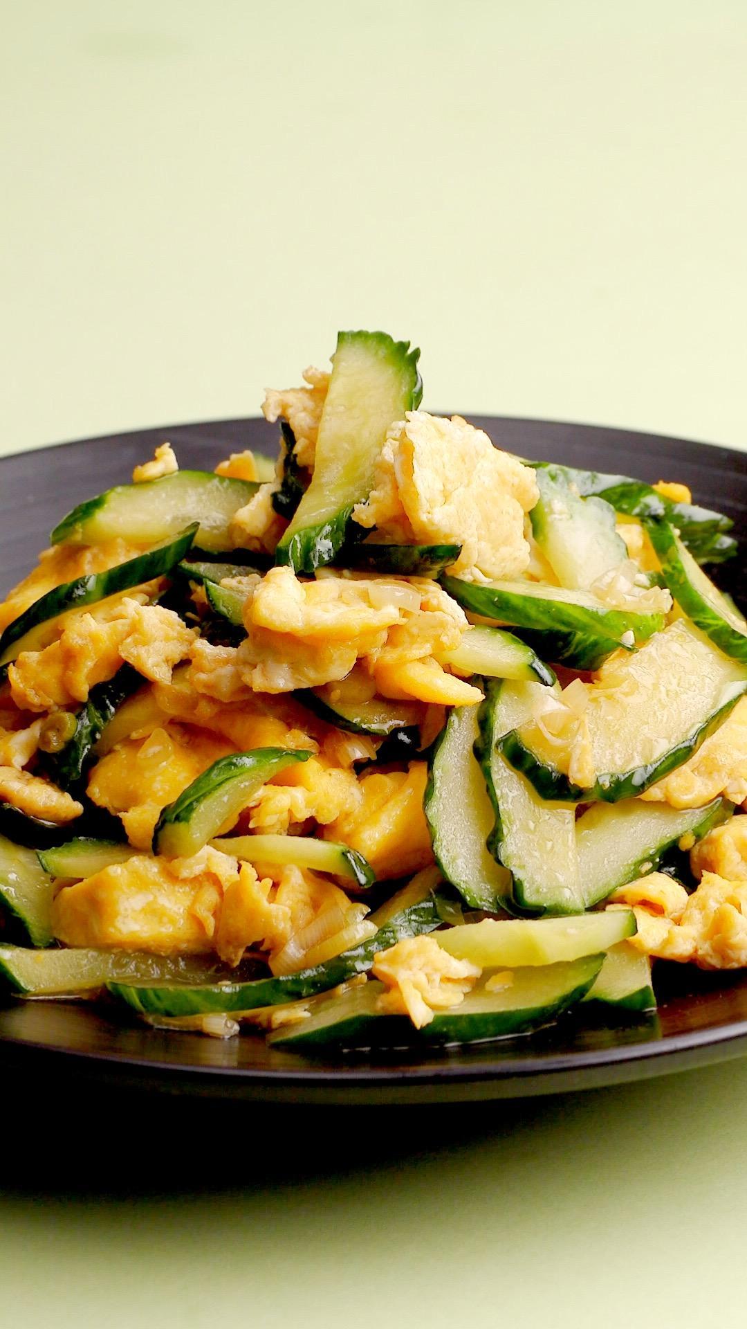 黄瓜炒鸡蛋的做法