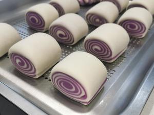 紫薯双色蒸馒头的做法 步骤16