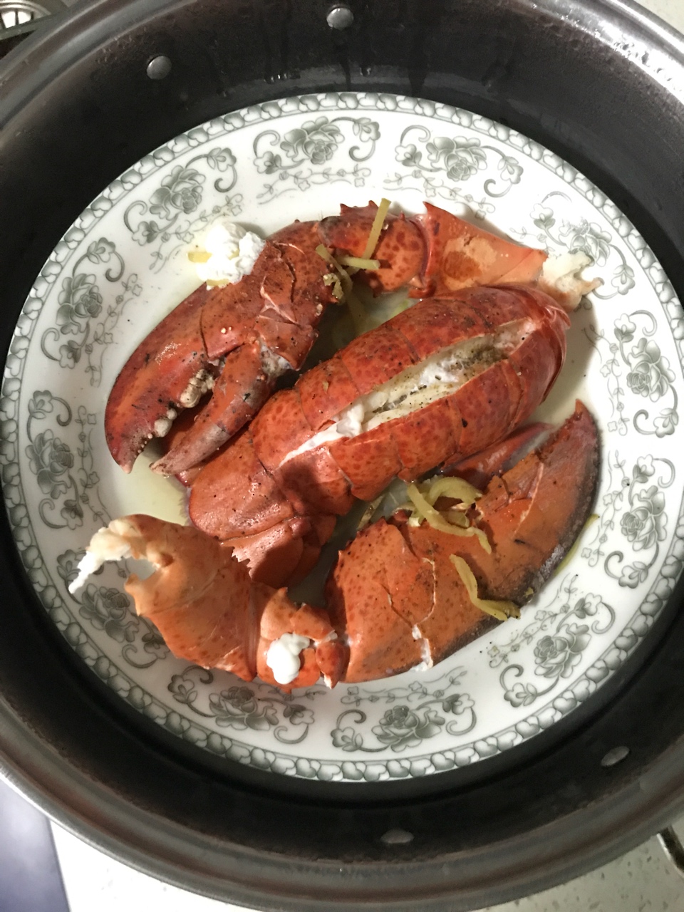 龙虾两吃 清蒸+煲粥