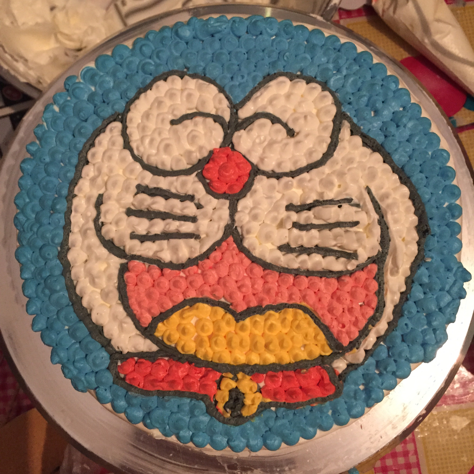 哆啦A梦裱花蛋糕