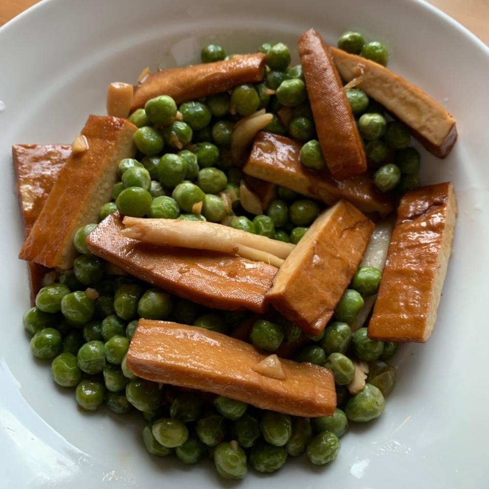 清炒豌豆米