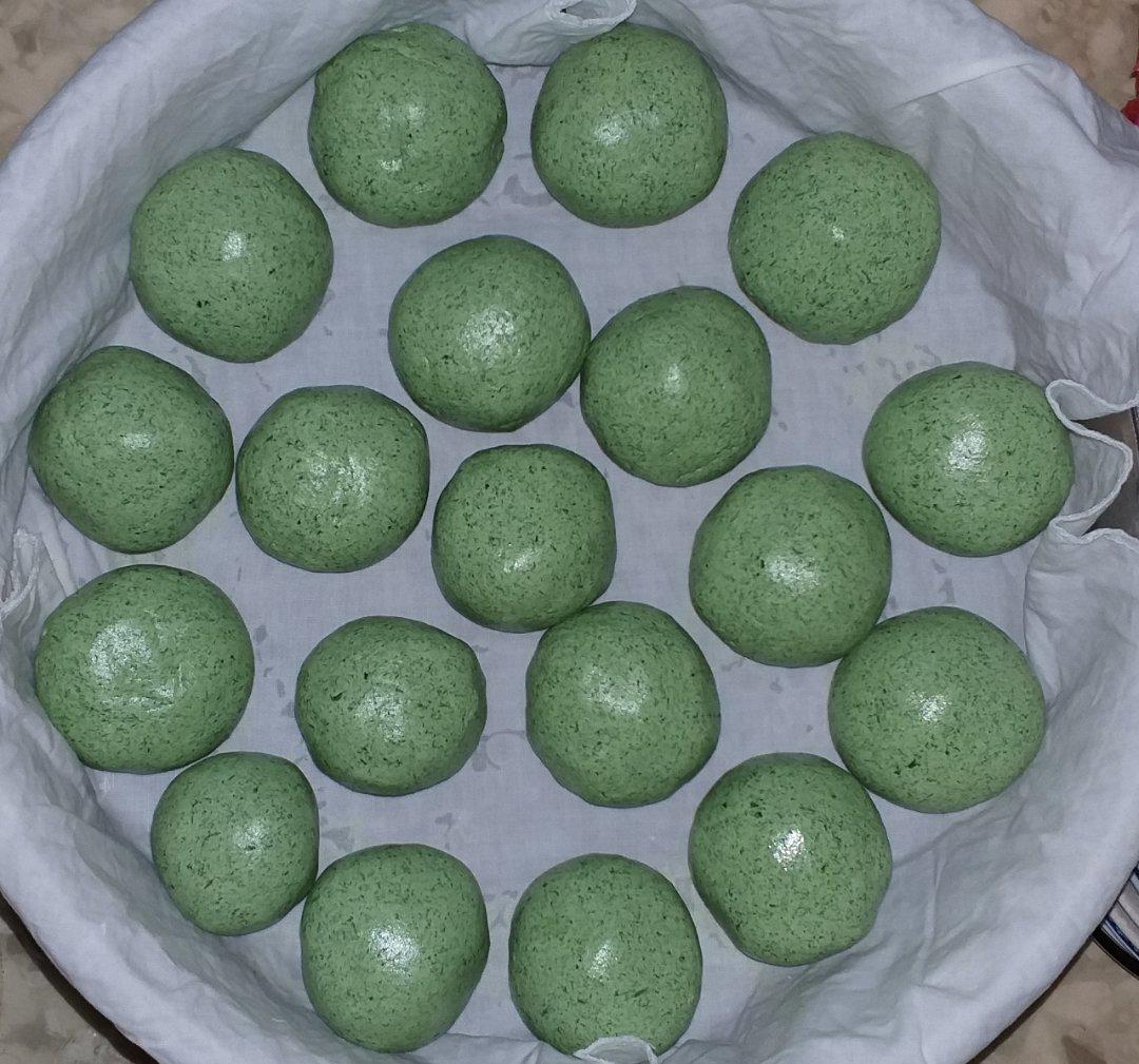艾叶青团（肉松蛋黄馅）