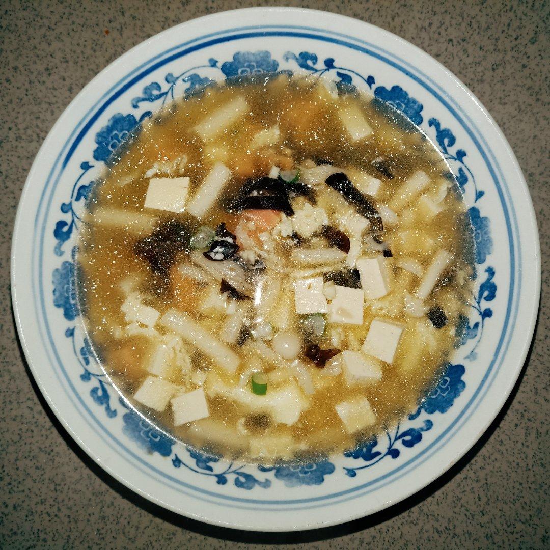 低卡减脂汤🔥菌菇豆腐鸡蛋汤❗️