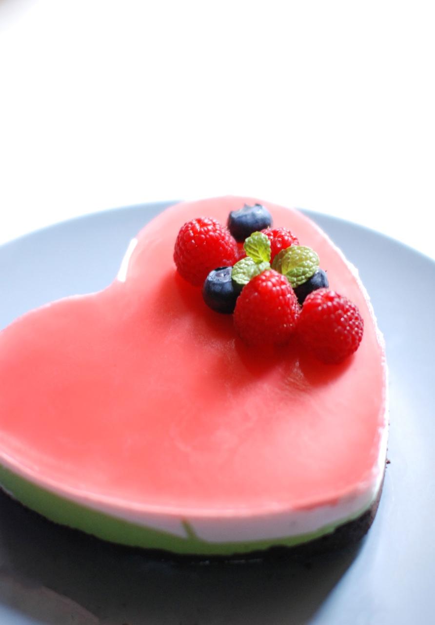 美腻树莓抹茶慕斯蛋糕❤️