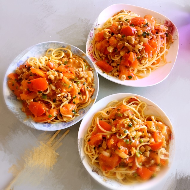 番茄肉末意大利面