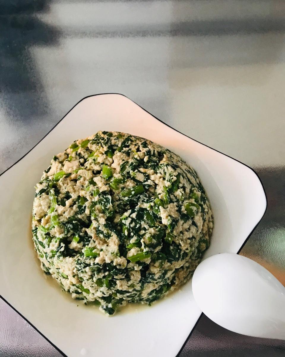 【曼食慢语】茼蒿拌豆腐