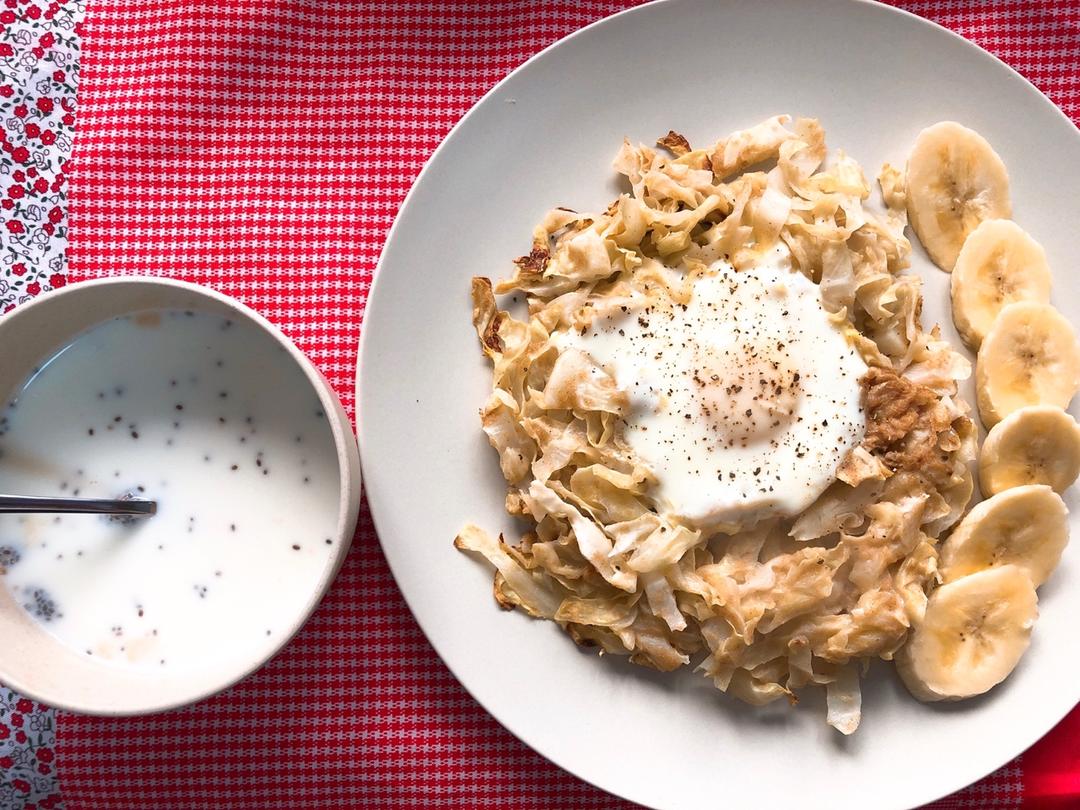 快手早餐料理-卷心菜烘蛋