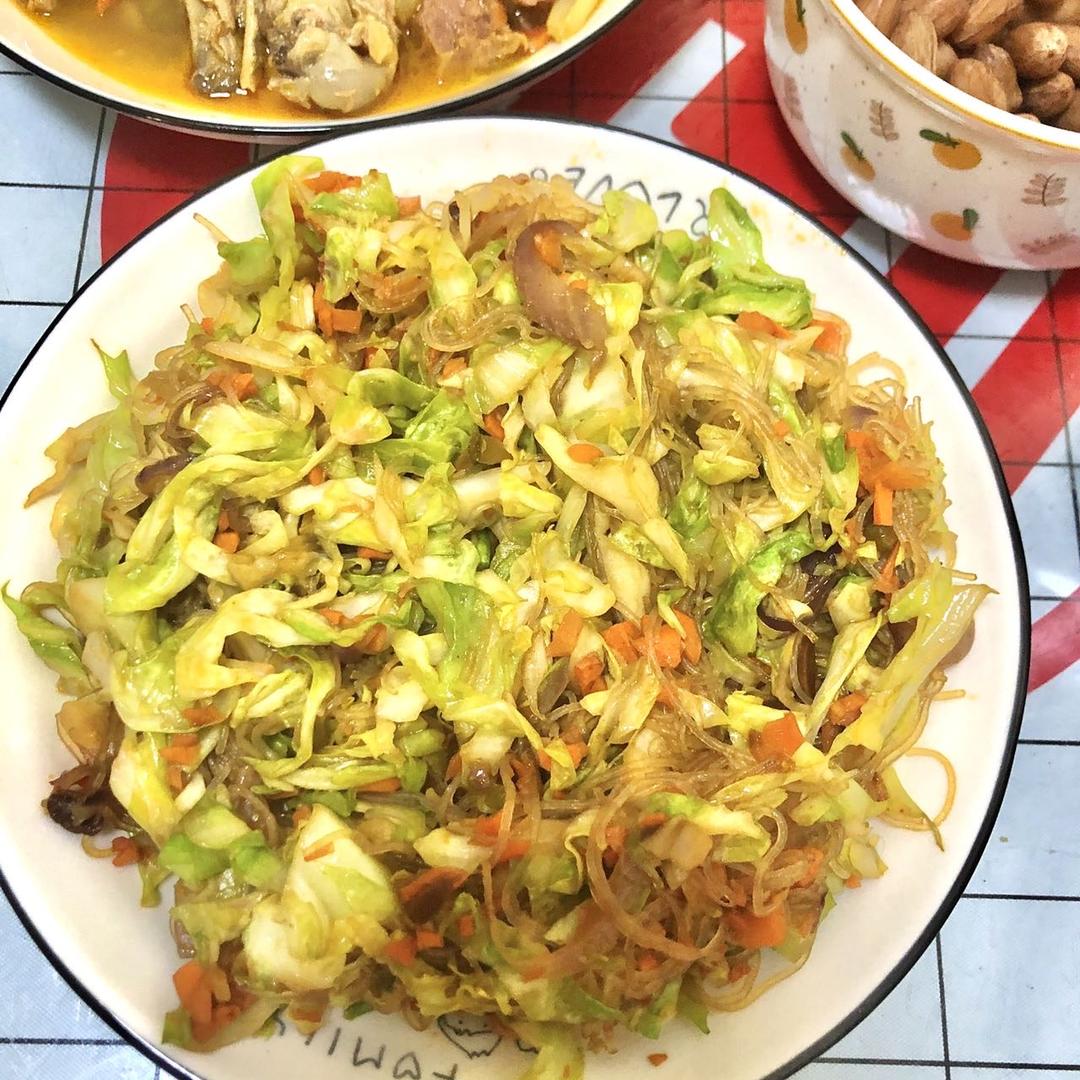 包菜粉丝（粉丝炒包菜）