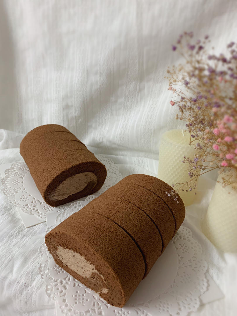 可可蛋糕卷(不消泡超浓郁巧克力口感)