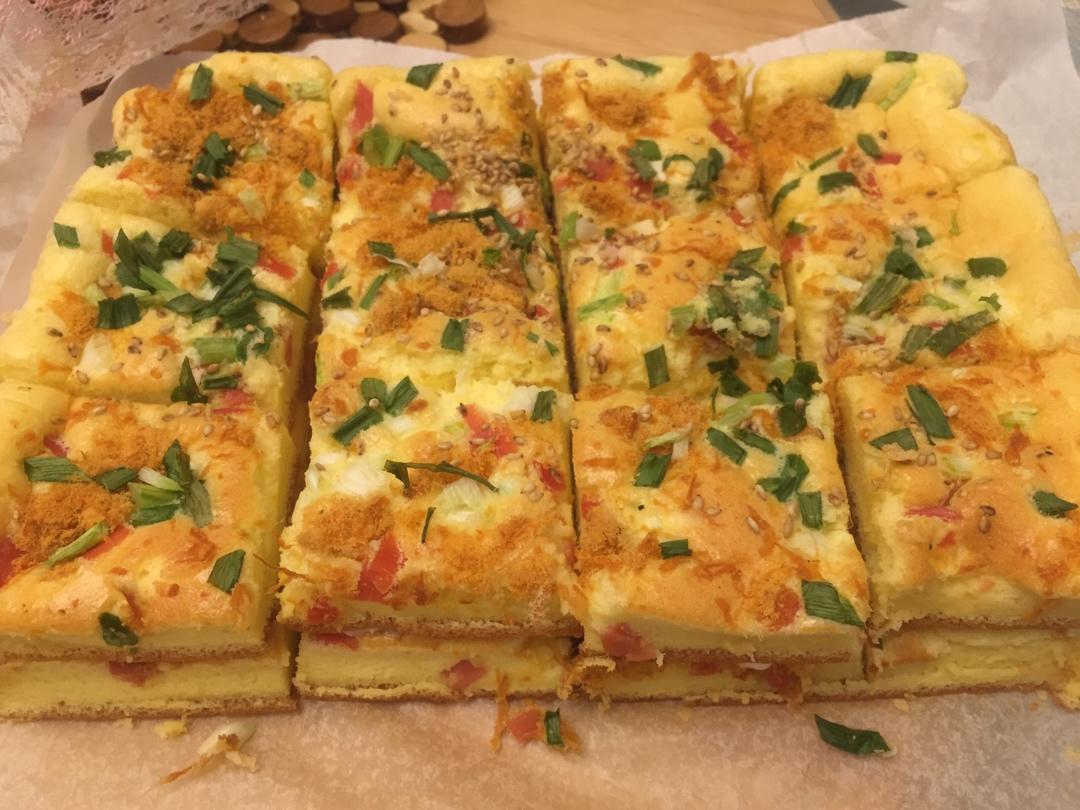 芝麻香葱肉松蛋糕（咸味）