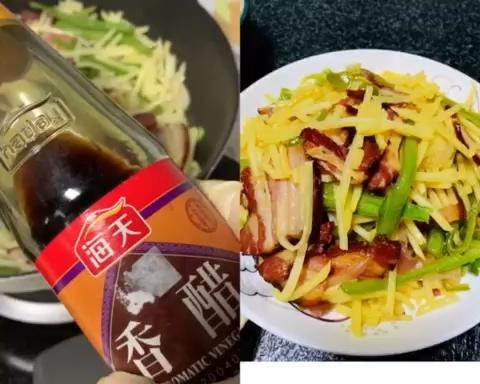 🌶腊肉炒土豆丝🥔🧅的做法 步骤4