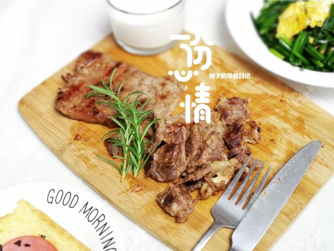 新鲜雪花牛排的制作