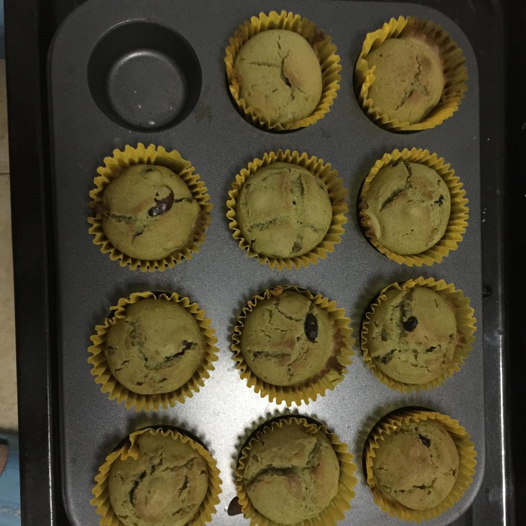 蜜豆核桃抹茶muffin