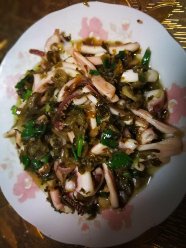 鱿鱼炒咸菜