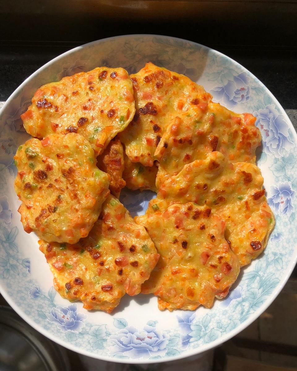 胡萝卜火腿早餐饼