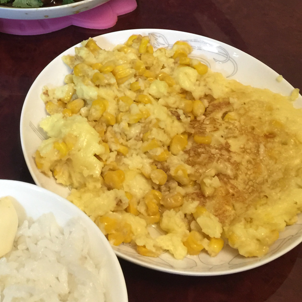 香甜玉米粒饼