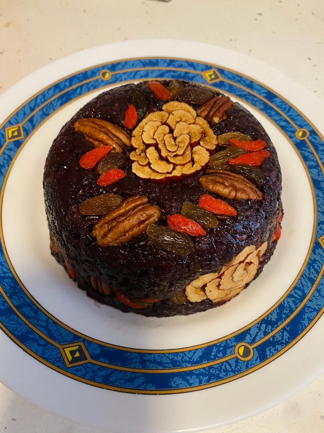 过年必备八宝饭-玫瑰花豆沙馅儿的
